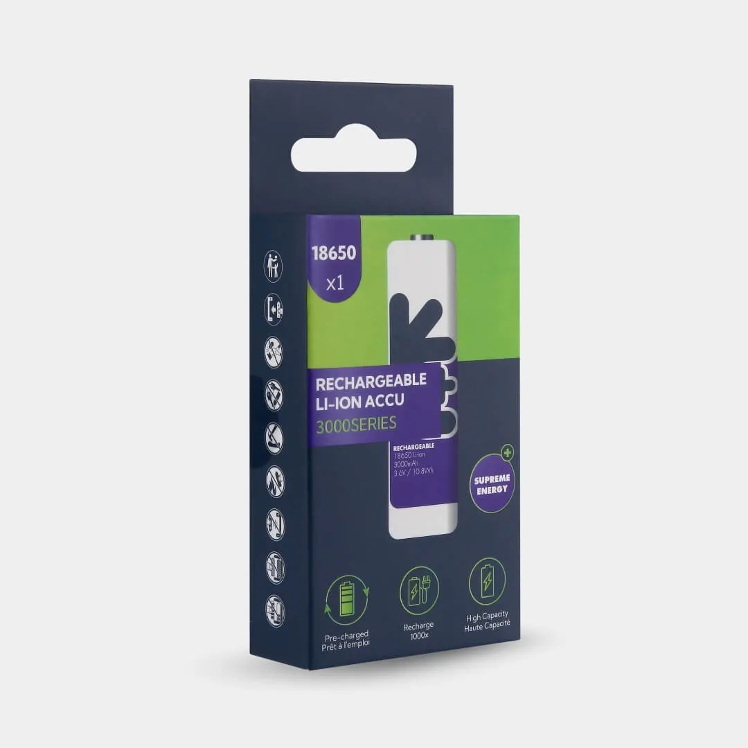 Uniross 18650 batterie rechargeable 3000mAh lot 1