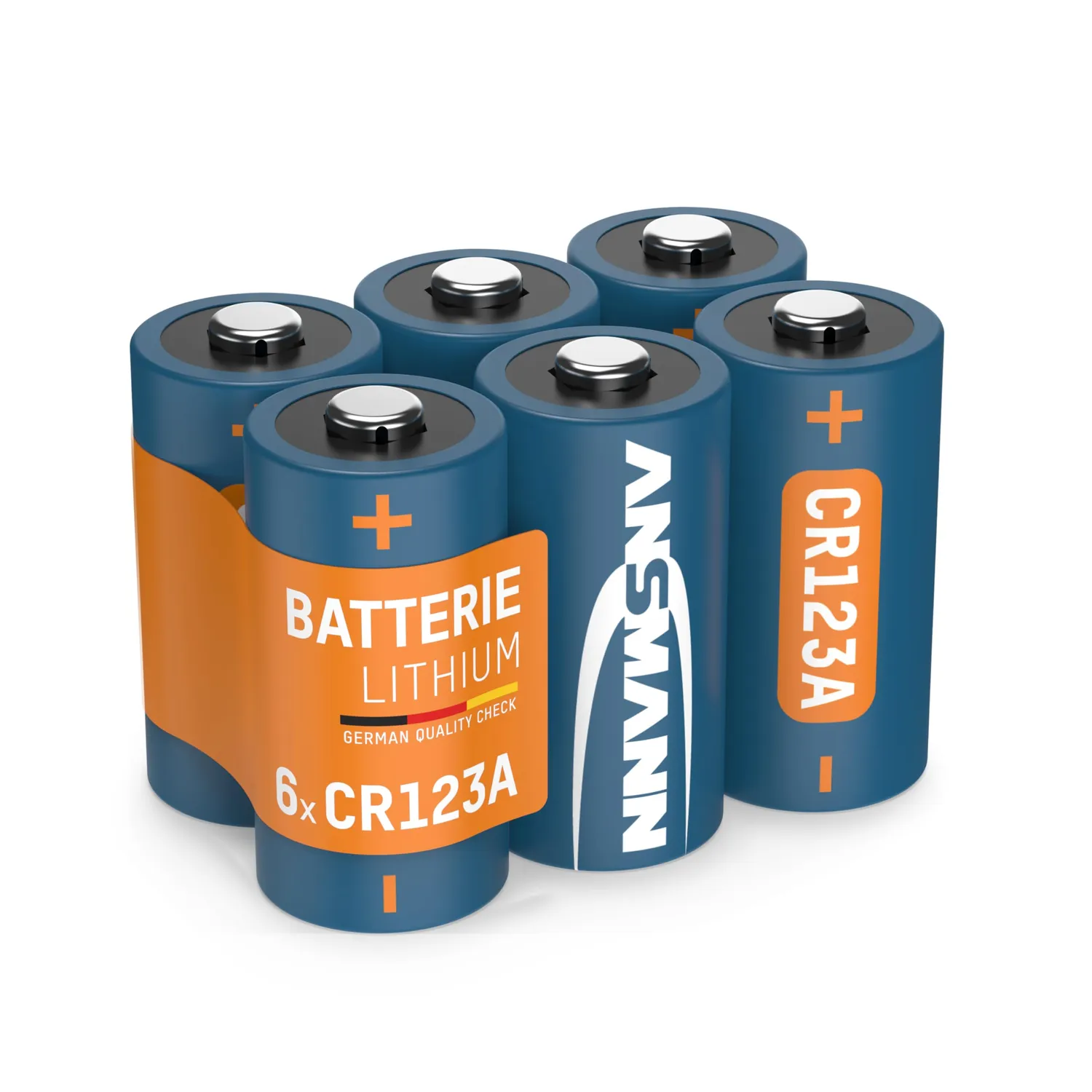 ANSMANN piles lithium CR123A 3 V lot de 8 longue durée