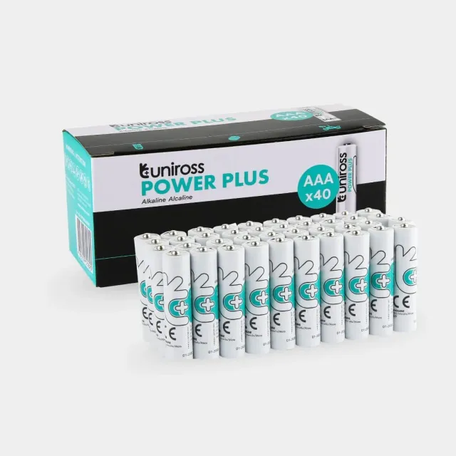 Uniross Power Plus Pile AAA LR03 boîte 40 anti-fuite