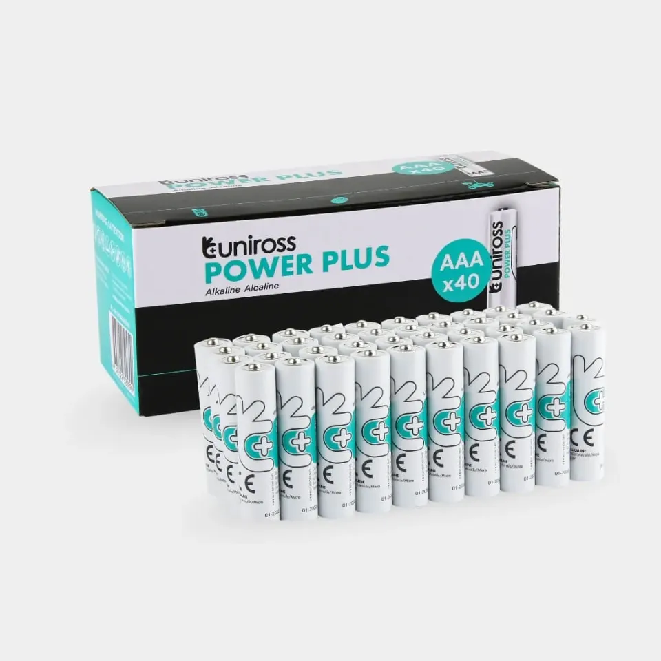 Uniross Power Plus Pile AAA LR03 boîte 40 anti-fuite
