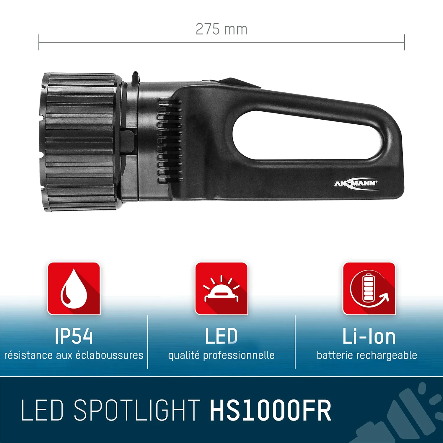ANSMANN HS1000FR lampe torche rechargeable 5200 mAh