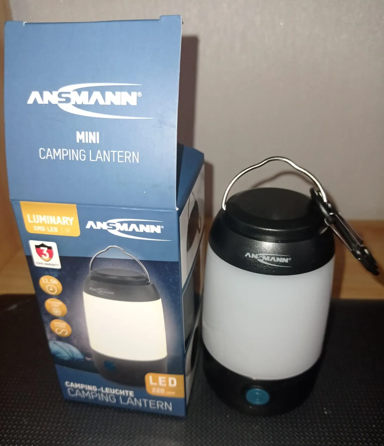 ANSMANN CL600B lanterne de camping noire 600 lm à piles