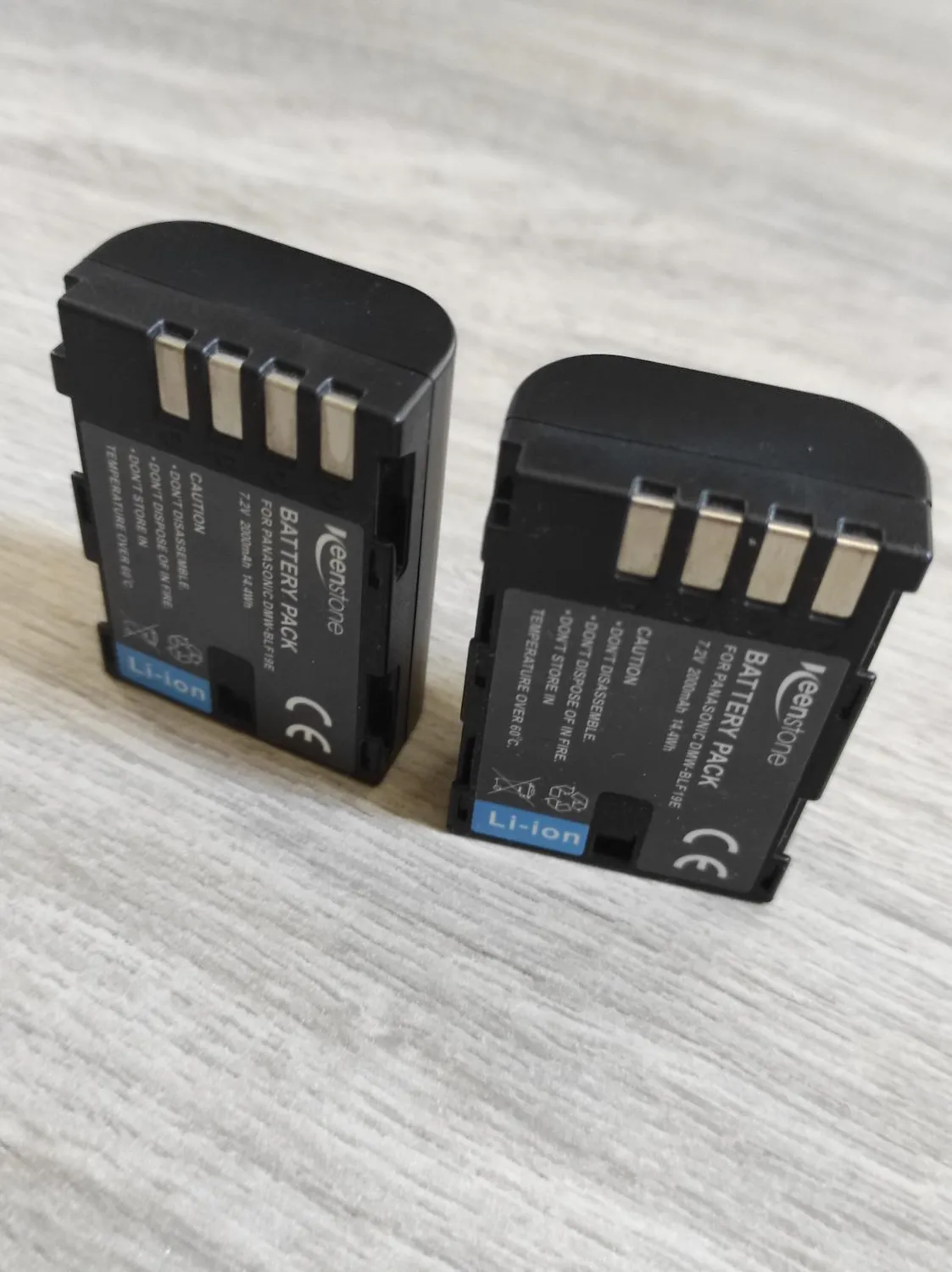 Keenstone DMW-BLF19E batteries appareil photo 2000 mAh lot de 2