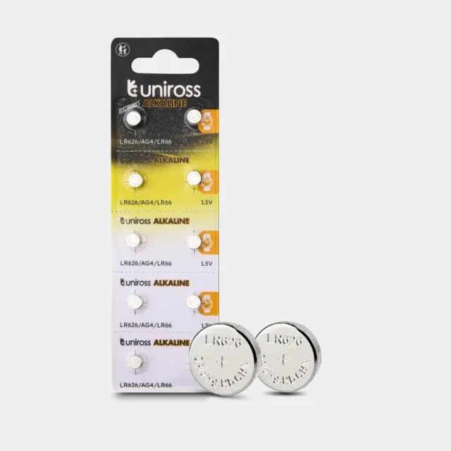 Uniross AG04 pile bouton alcaline blister de 10