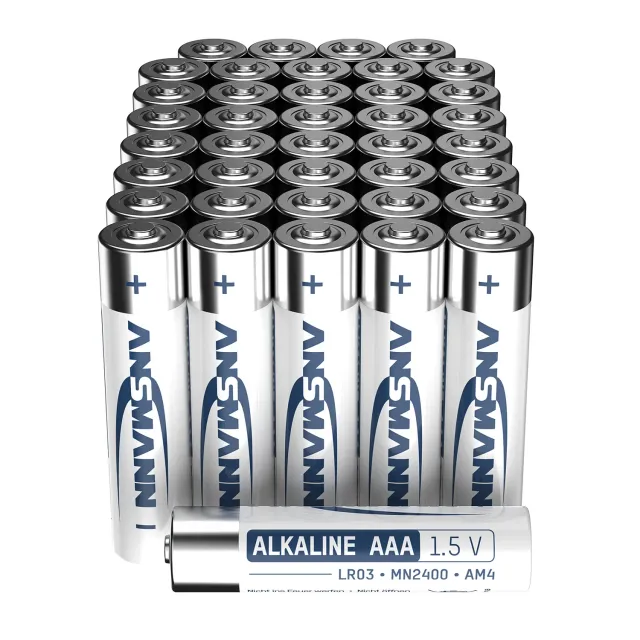 ANSMANN piles alcalines Micro AAA LR03 1,5 V, lot de 40