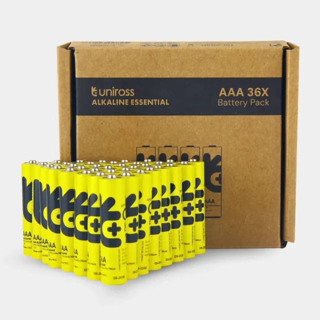 Uniross LR03 AAA pile alcaline 36 pièces sans mercure