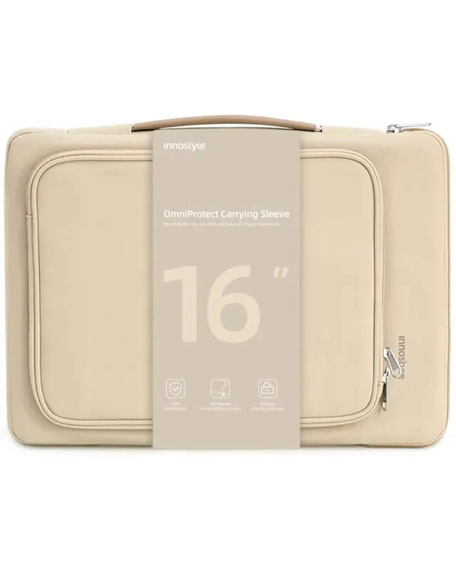 Innostyle OmniProtect sacoche ordinateur 16 pouces beige étanche