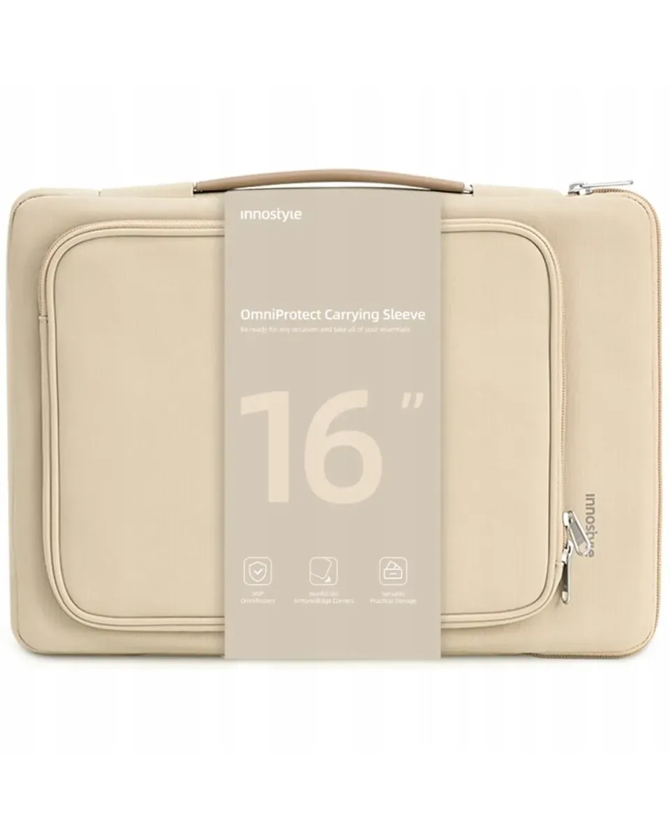 Innostyle OmniProtect sacoche ordinateur 16 pouces beige étanche