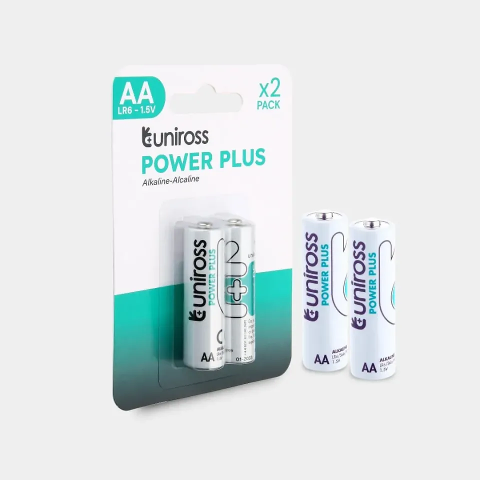 Uniross Power Plus LR6 AA pile alcaline blister 2 pièces
