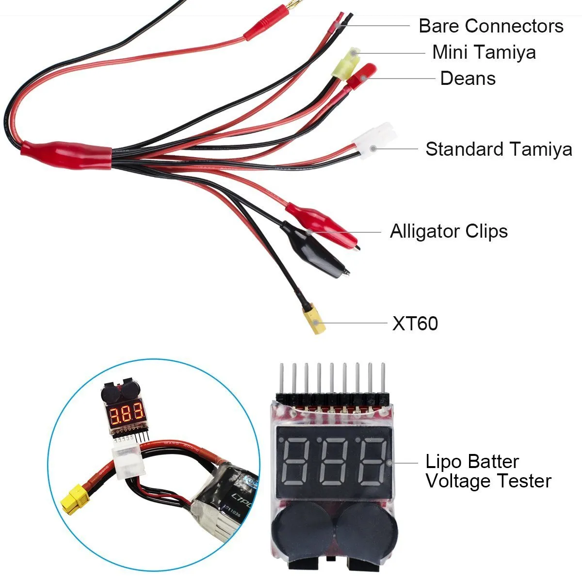 Keenstone chargeur LiPo 100 W 10 A avec déchargeur et connecteurs