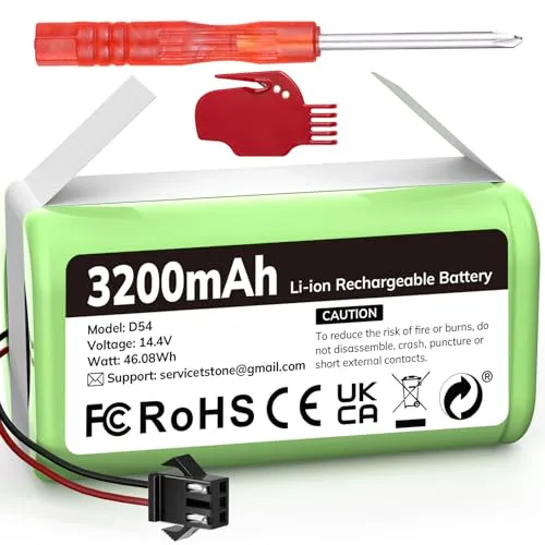 Keenstone 14,4V batterie aspirateur robot 3200mAh Li-ion