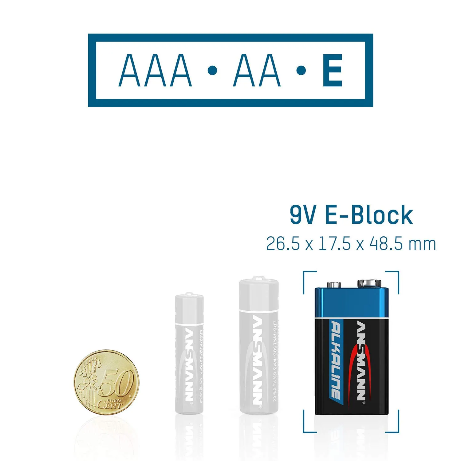 ANSMANN Ultimate piles alcalines 9 V 6LR61 lot de 40