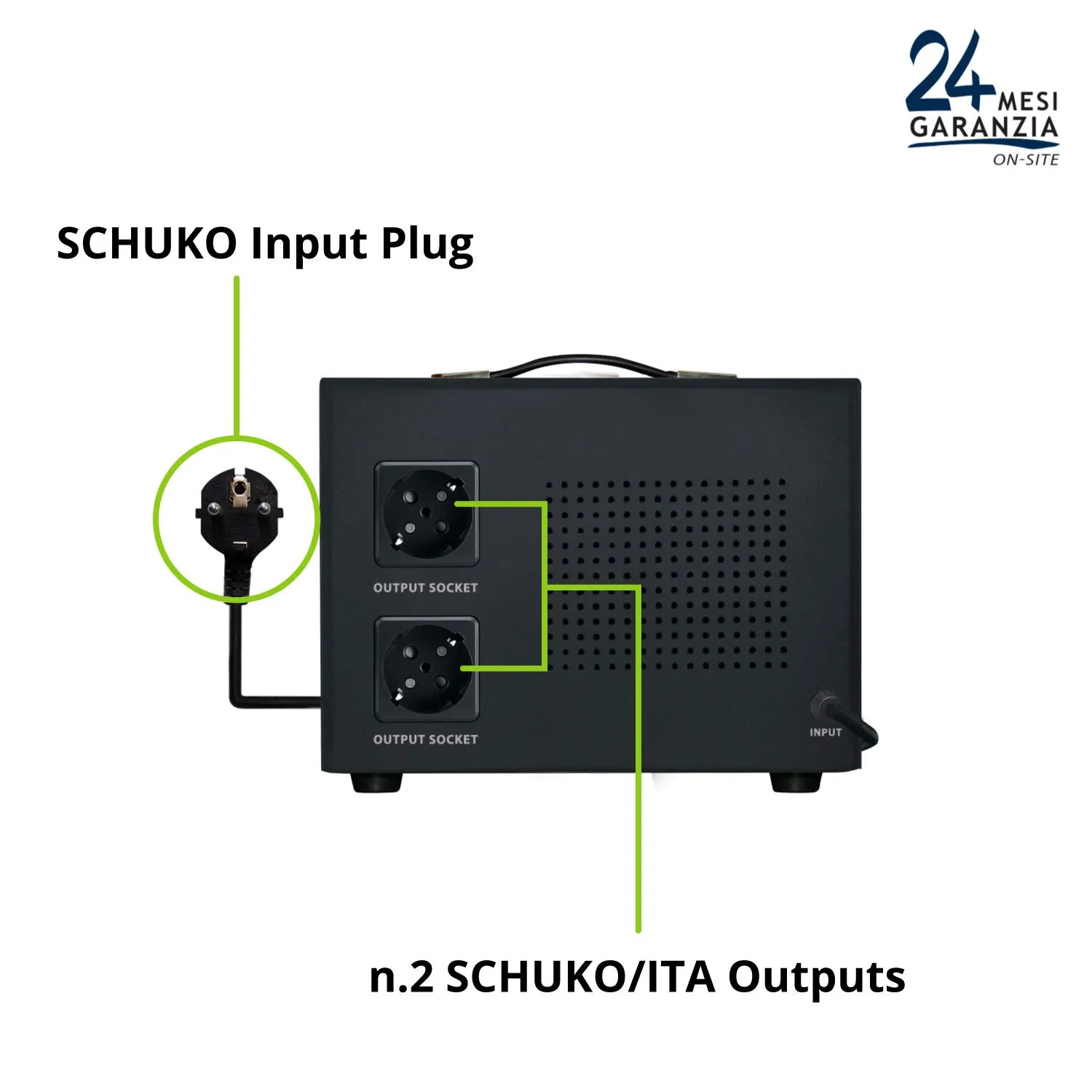 Tecnoware Industrial stabilisateur électrique 1,2 kVA monophasé 230 V