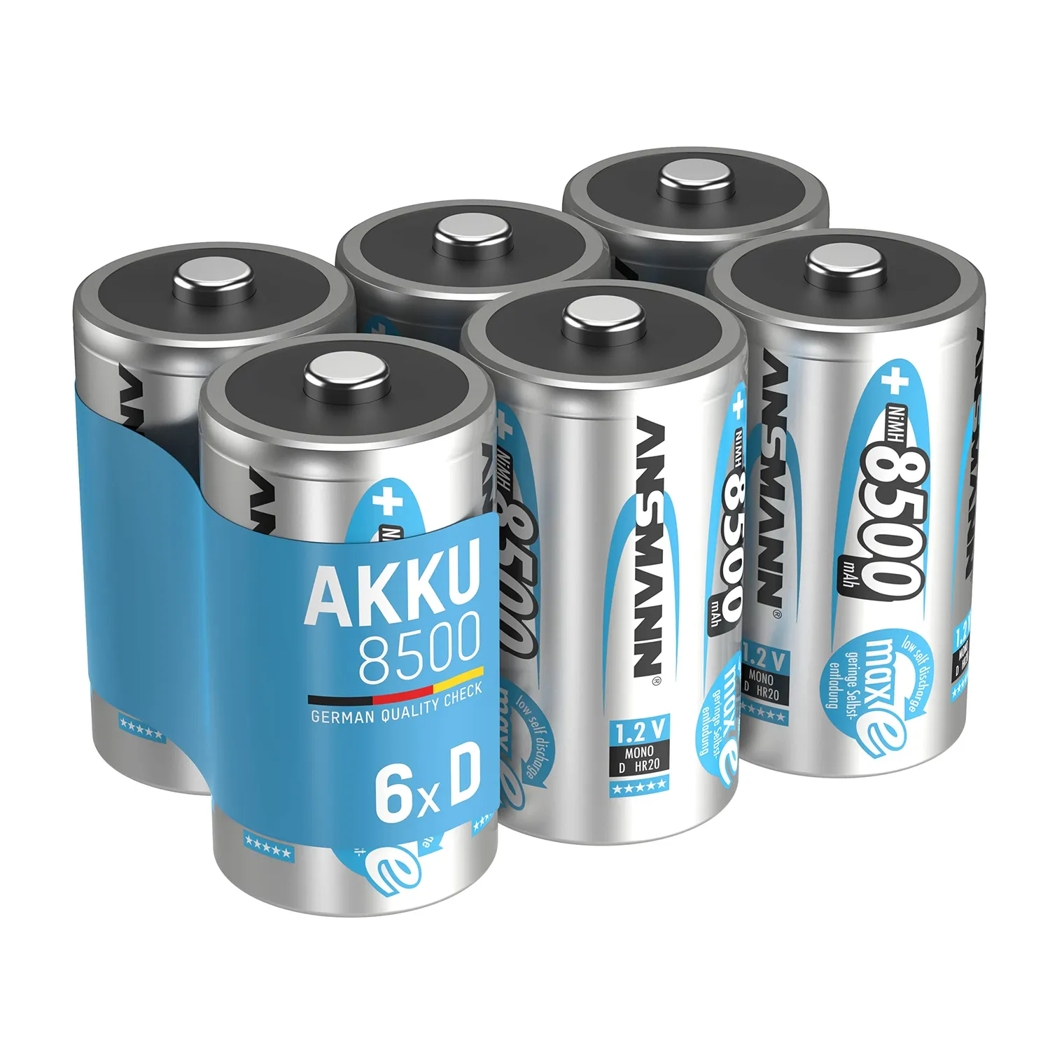 ANSMANN Accus D 5000 piles rechargeables HR20 lot de 2 faible autodécharge