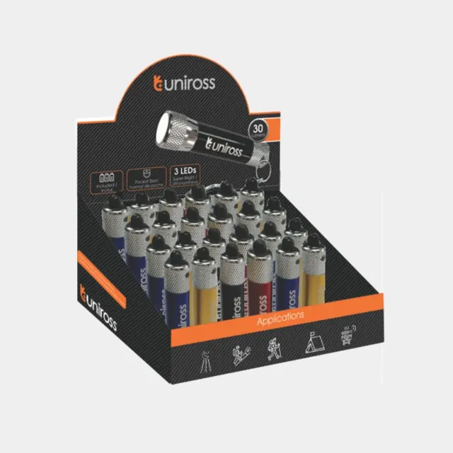 Uniross Mini lampe torche porte-clés 30 lumens alu