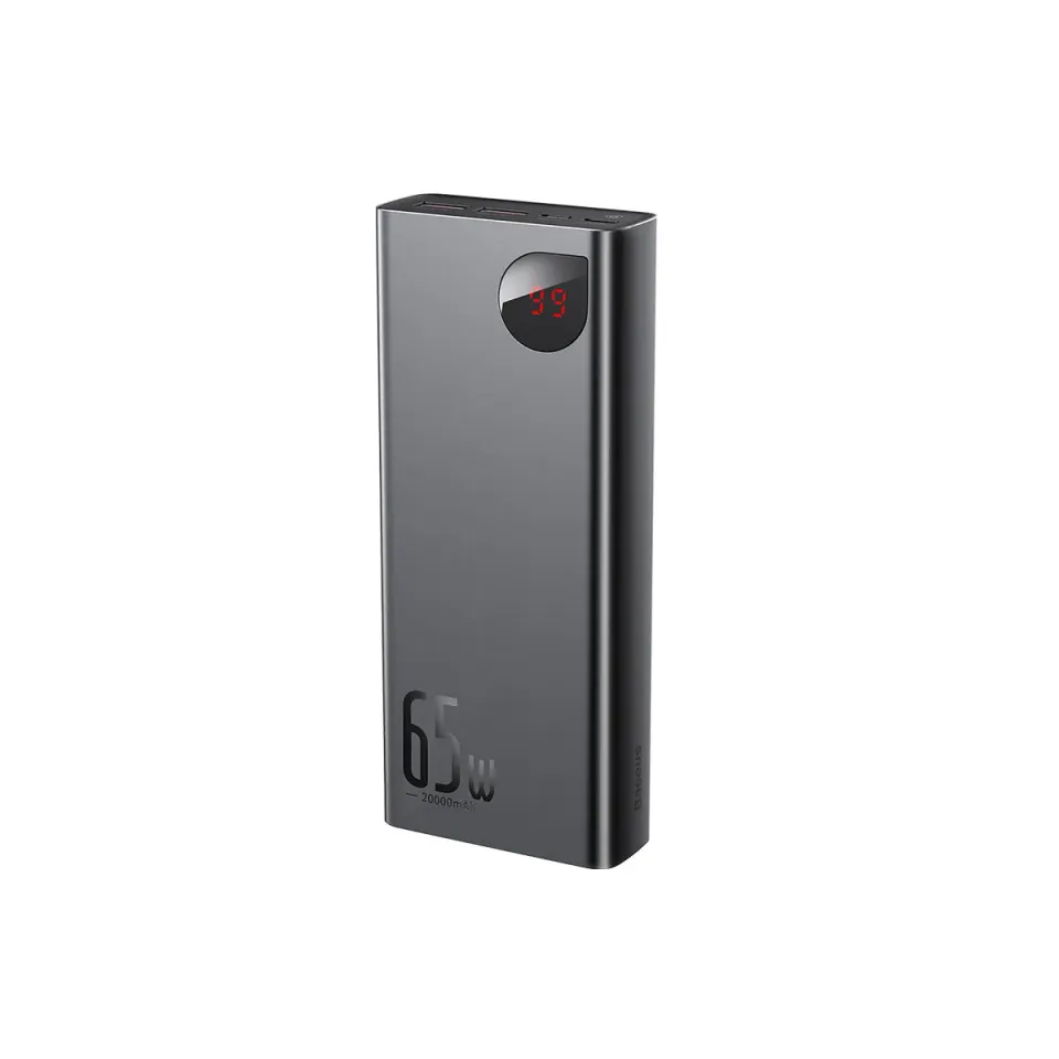 Baseus Adaman 65W 20000mAh batterie externe noire écran numérique