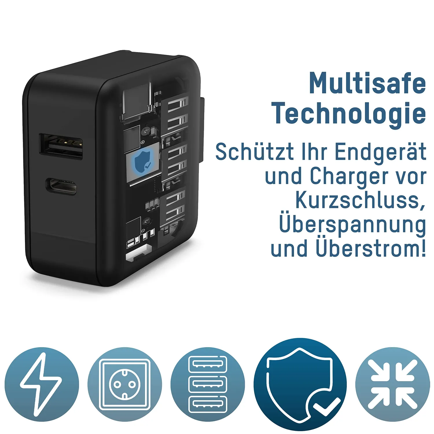 ANSMANN chargeur USB de voyage 30 W avec prises interchangeables