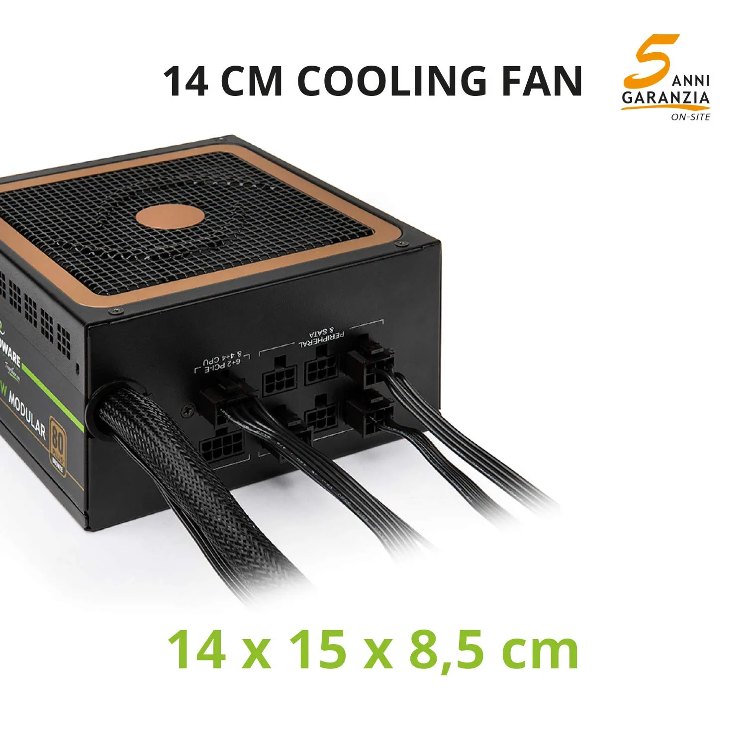 Tecnoware alimentation modulaire PC 650 W 80 PLUS Bronze