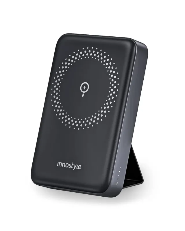 Innostyle PowerMag 2in1 batterie externe MagSafe 10 000 mAh bleue avec support