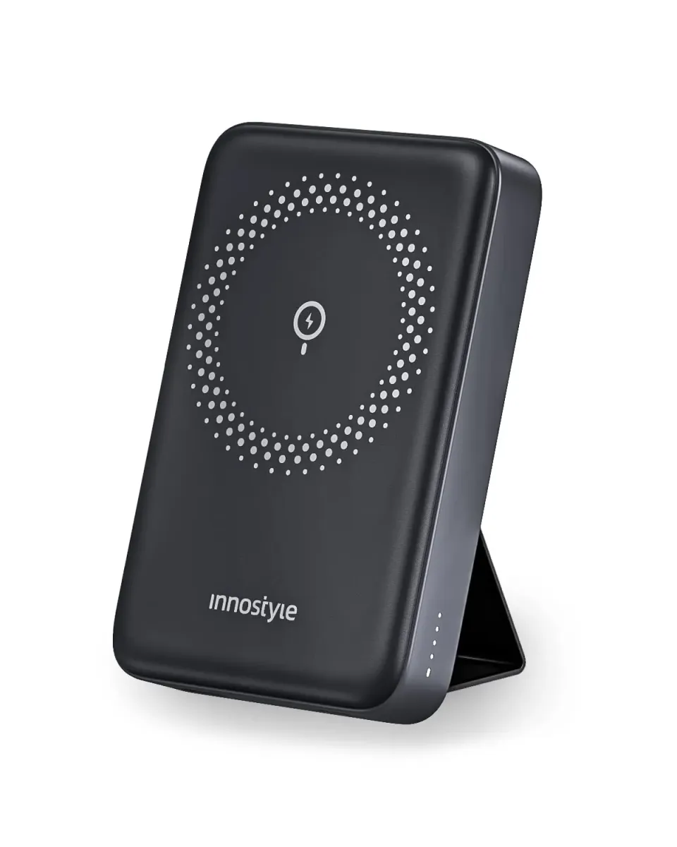 Innostyle PowerMag 2in1 batterie externe MagSafe 10 000 mAh bleue avec support