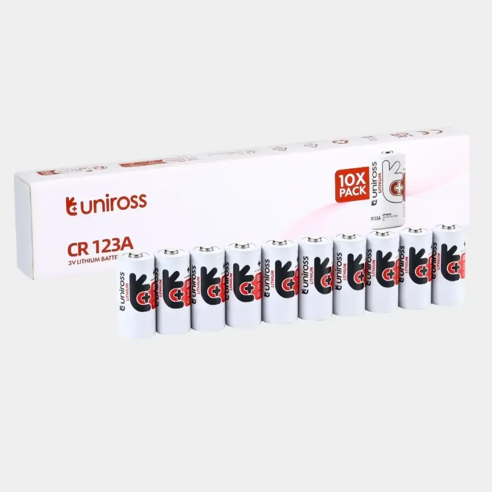 Uniross pile lithium CR123A boîte de 10