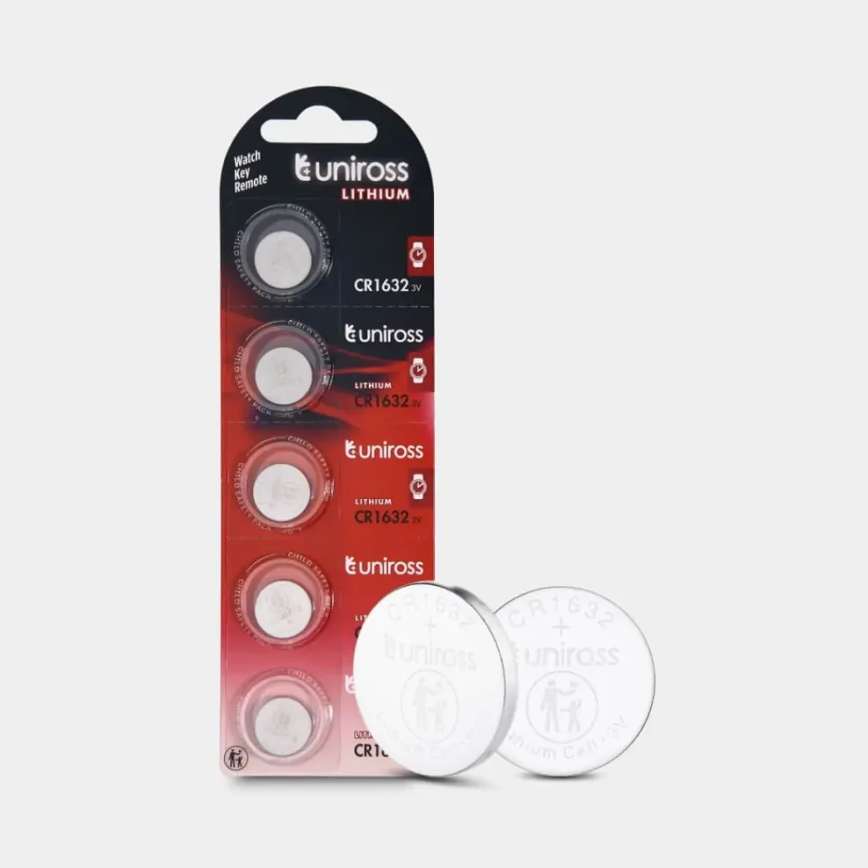Uniross CR1632 pile bouton lithium blister 5 3V