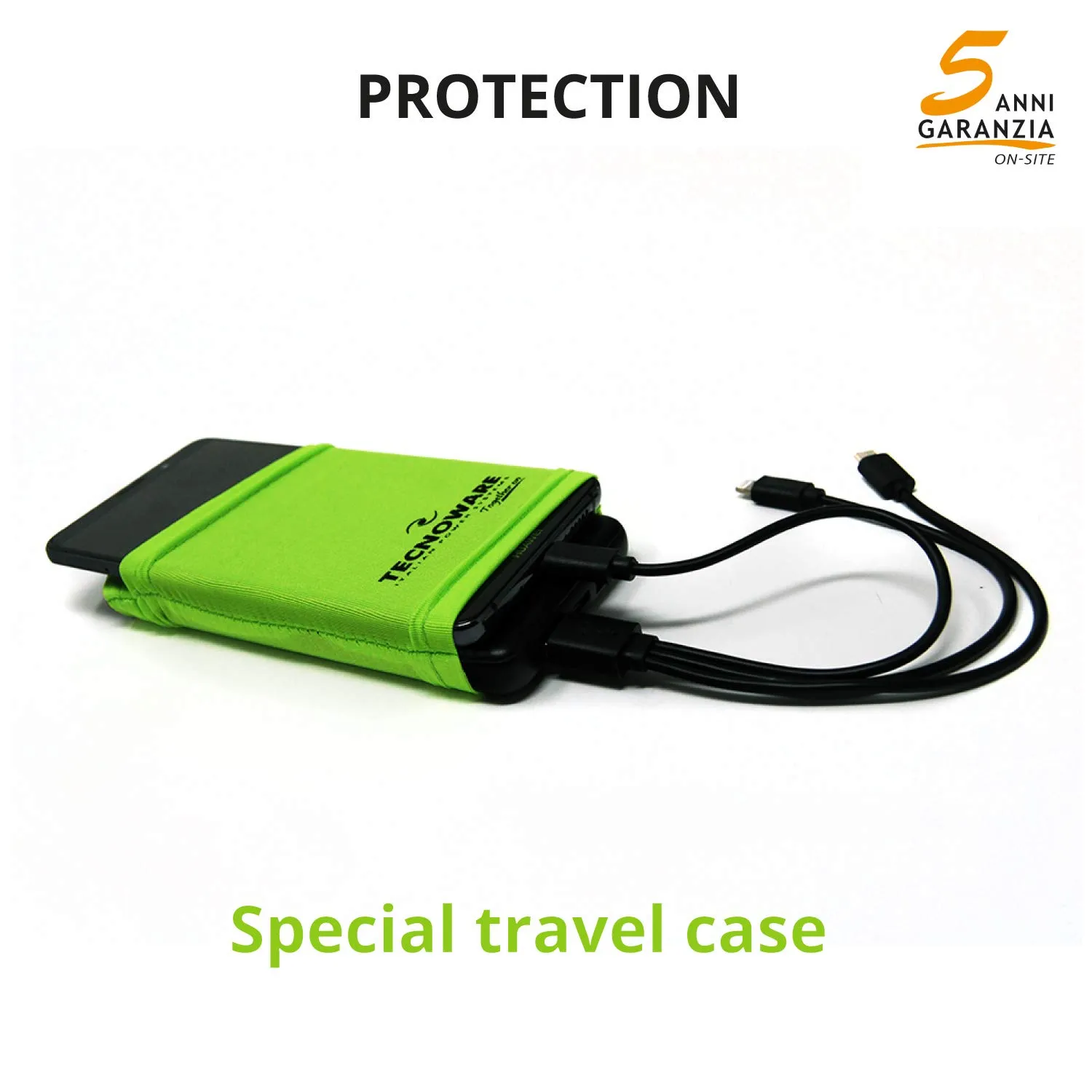 Tecnoware 10 000 mAh batterie externe 2 USB avec indicateur