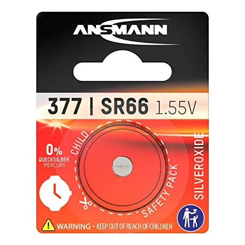 ANSMANN SR66/377 pile bouton oxyde d’argent 1 pièce