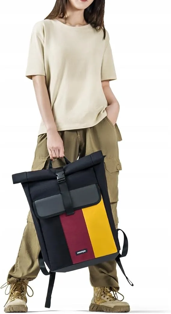 Innostyle CityTrek Elite sac à dos ordinateur 15,6 pouces noir rouge jaune 25 L
