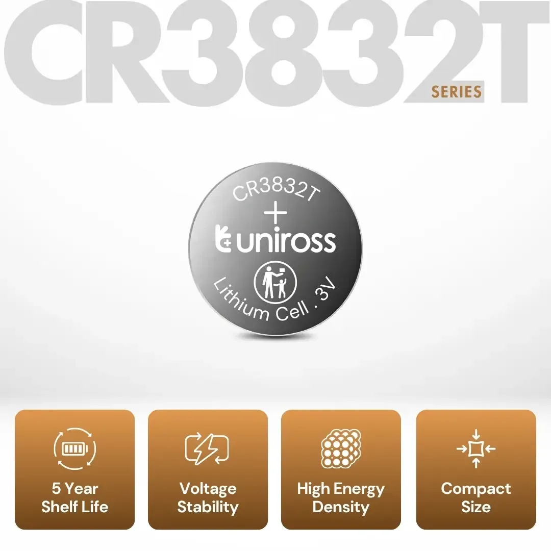 Uniross HT Pile lithium CR3832T 3V 850mAh -30+80°C
