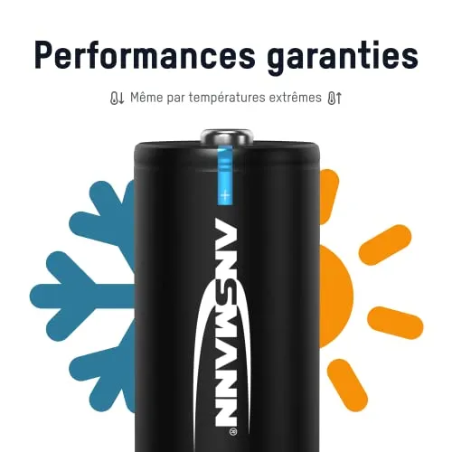 ANSMANN maxE Baby C HR14 piles rechargeables NiMH 4500 mAh lot de 2