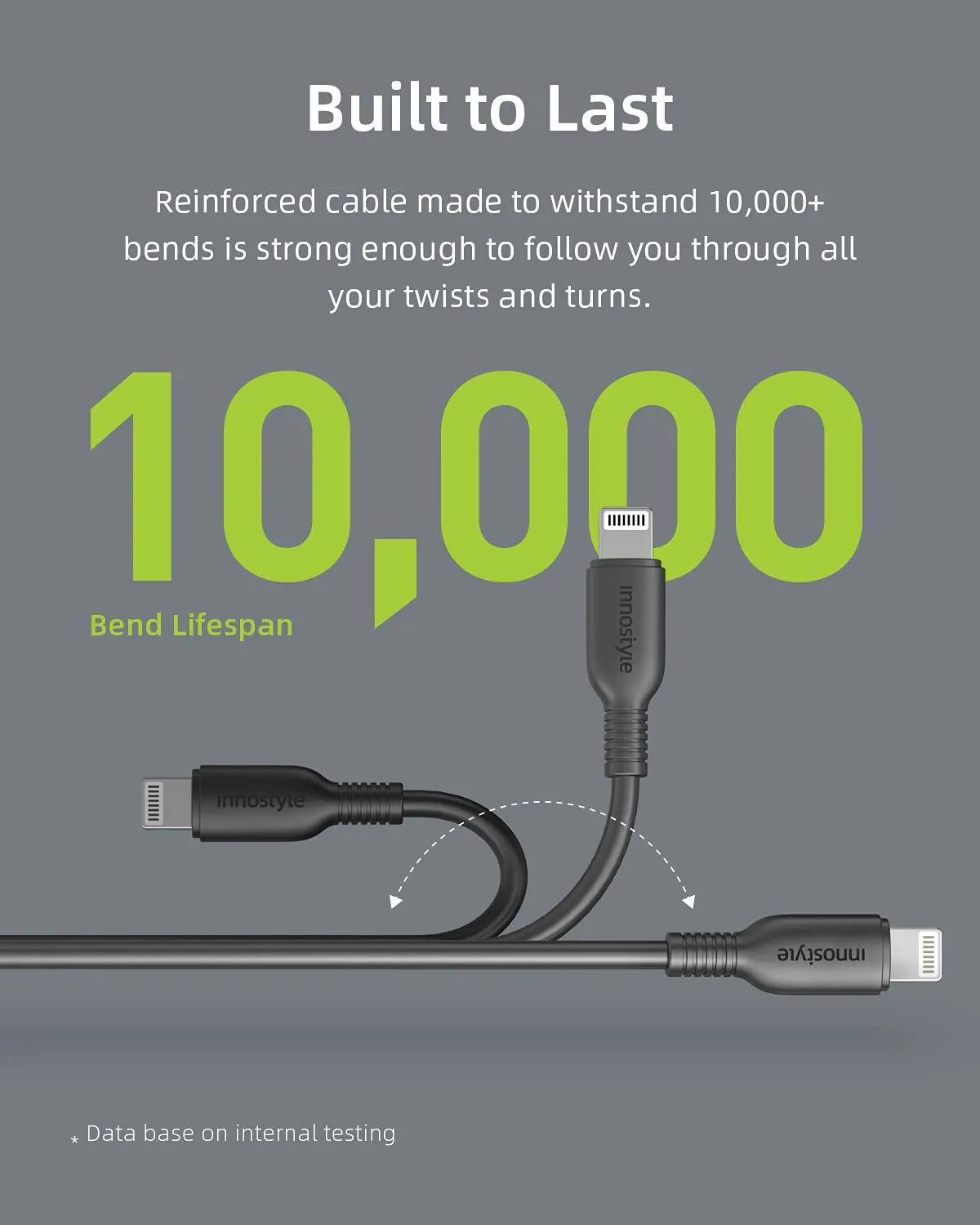 Innostyle PowerFlex câble Lightning USB-A 1,5 m MFi Kevlar