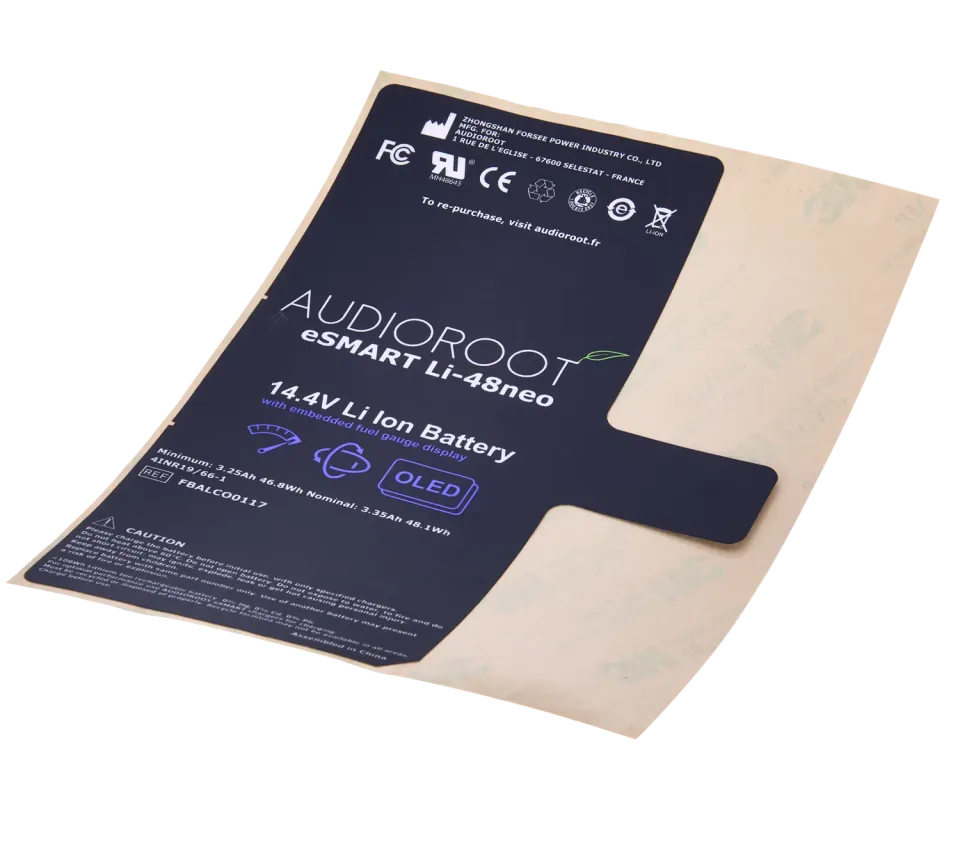 Audioroot eSMART Li-48neo étiquette batterie rechange