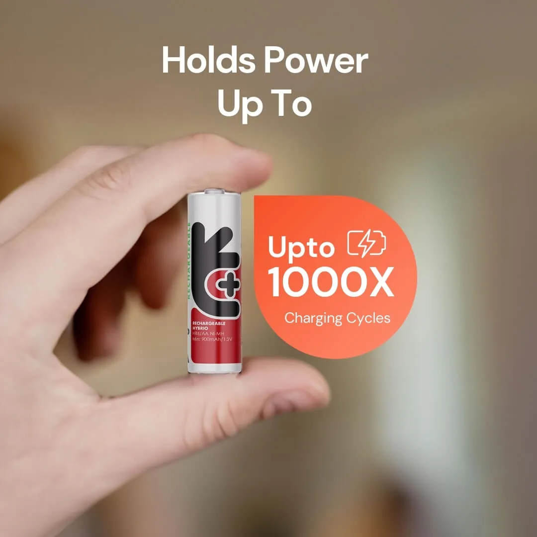Uniross Piles Rechargeables AA 1000mAh Lot de 4 Ni-MH