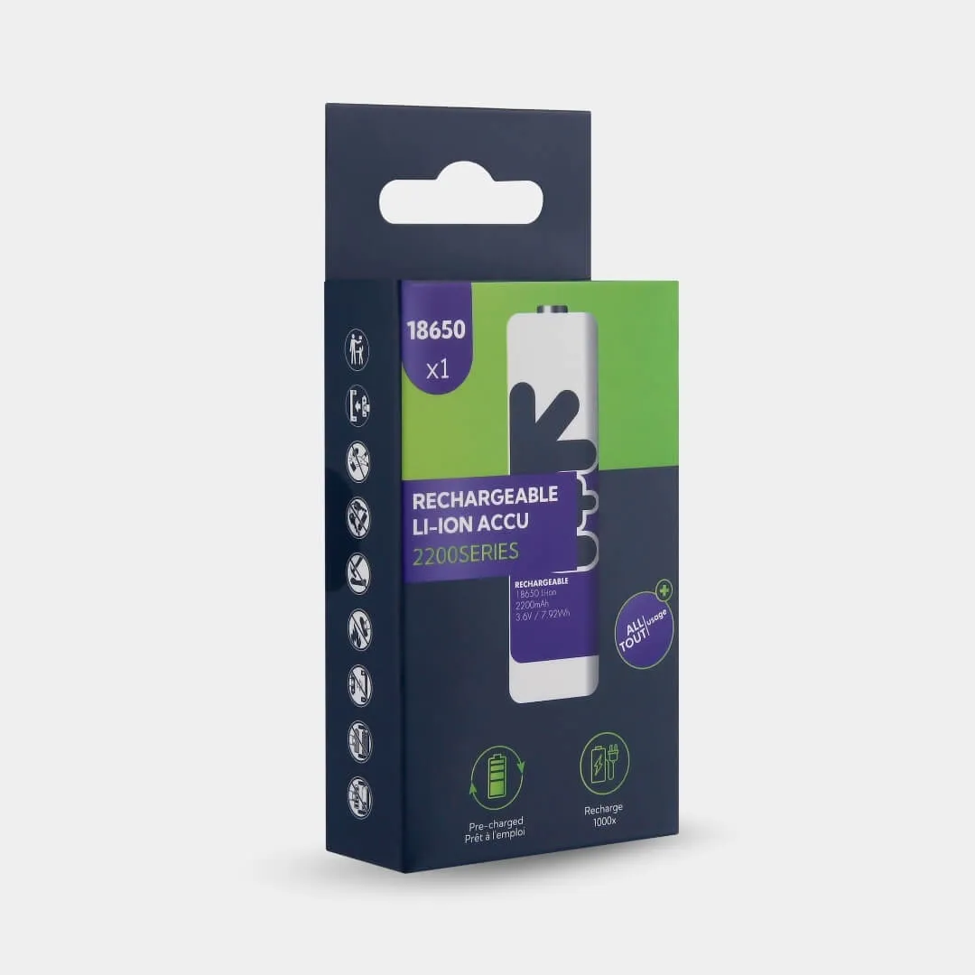 Uniross pile rechargeable 18650 Li-ion 2200mAh