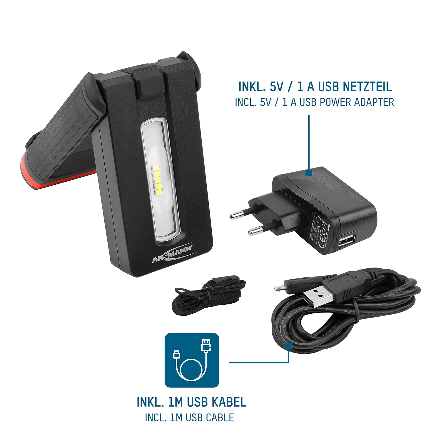 ANSMANN WL200R lampe de travail LED rechargeable 220 lumens