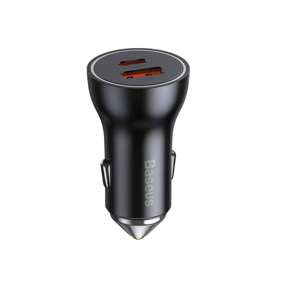 Baseus USB-A+USB-C chargeur voiture 60 W double port