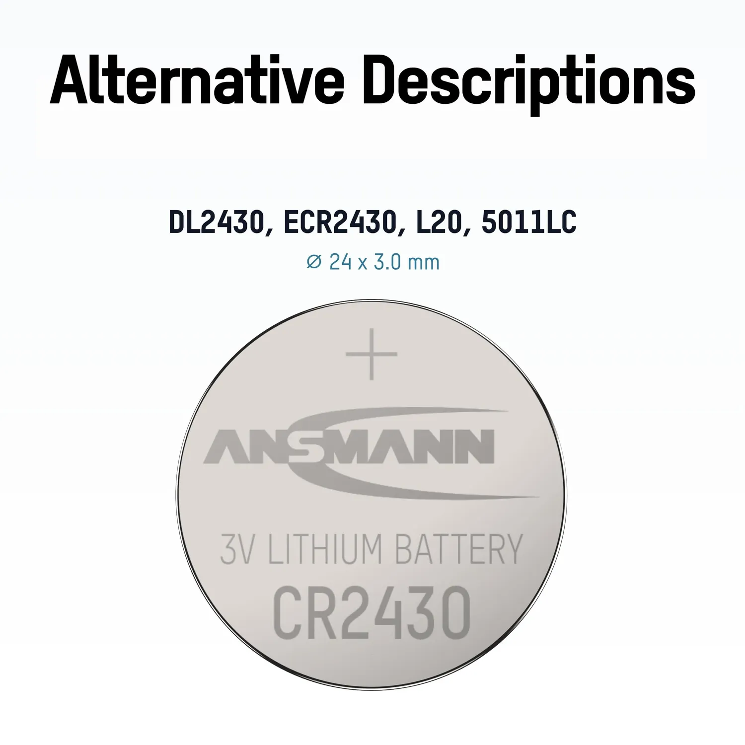 ANSMANN CR 2430 pile bouton lithium 3 V