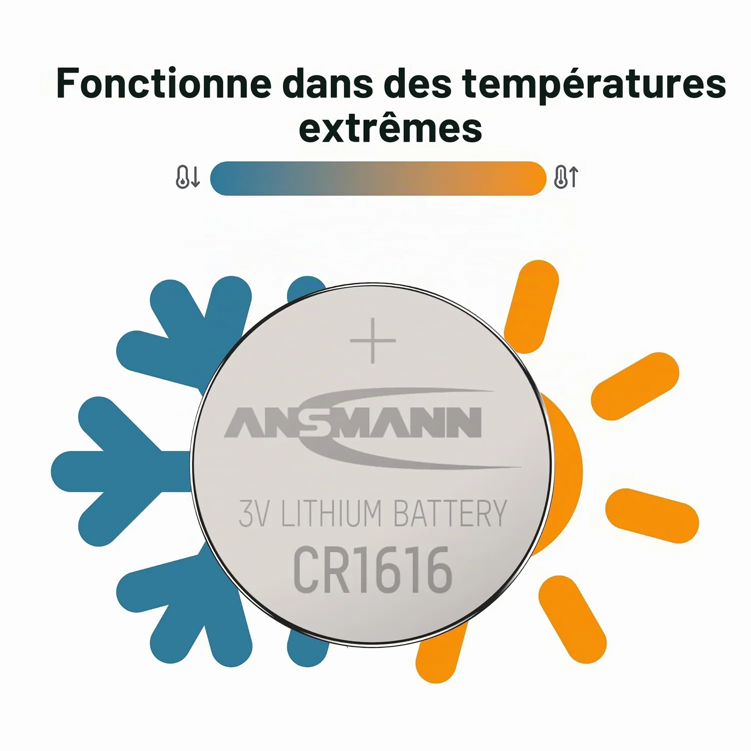 ANSMANN CR1616 Pile Bouton Lithium 3V 55 mAh