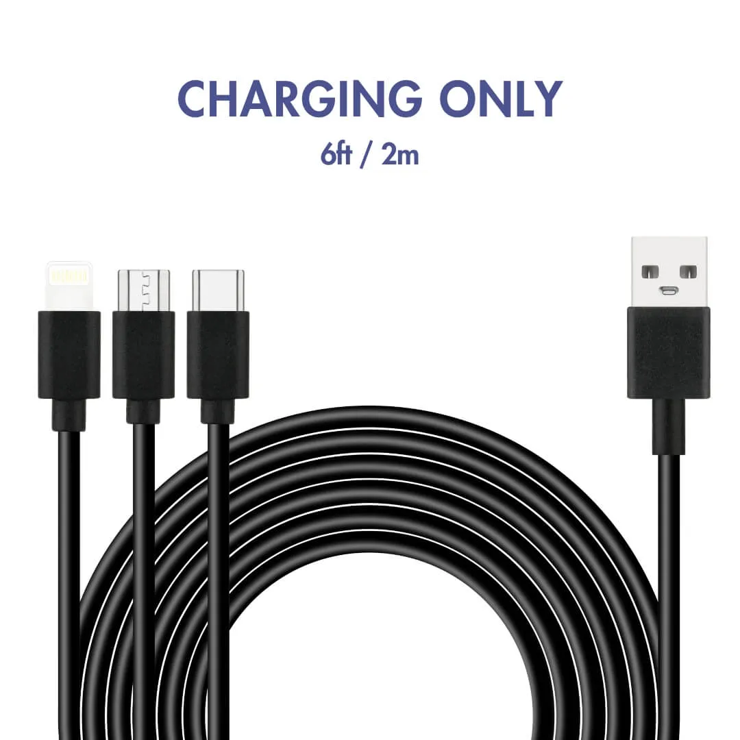 Uniross 3-en-1 câble chargeur 2m multi-connecteurs