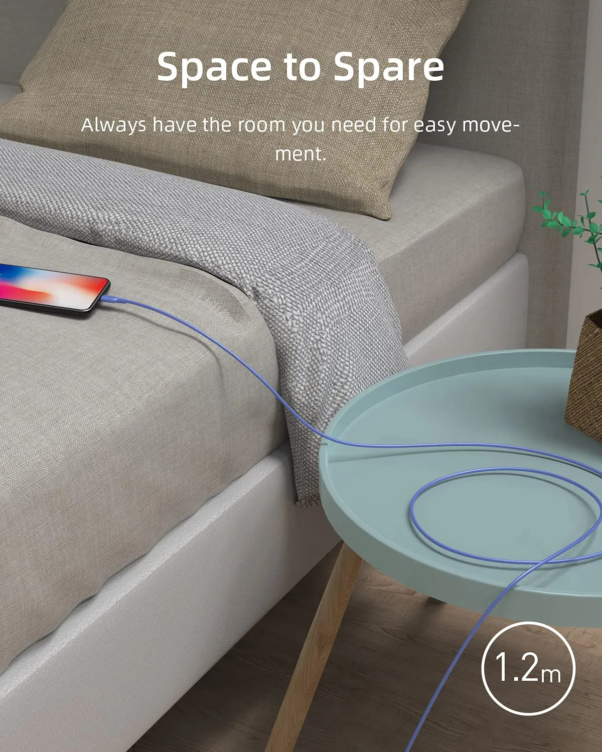 Innostyle Jazzy câble USB-C Lightning MFi 1m bleu