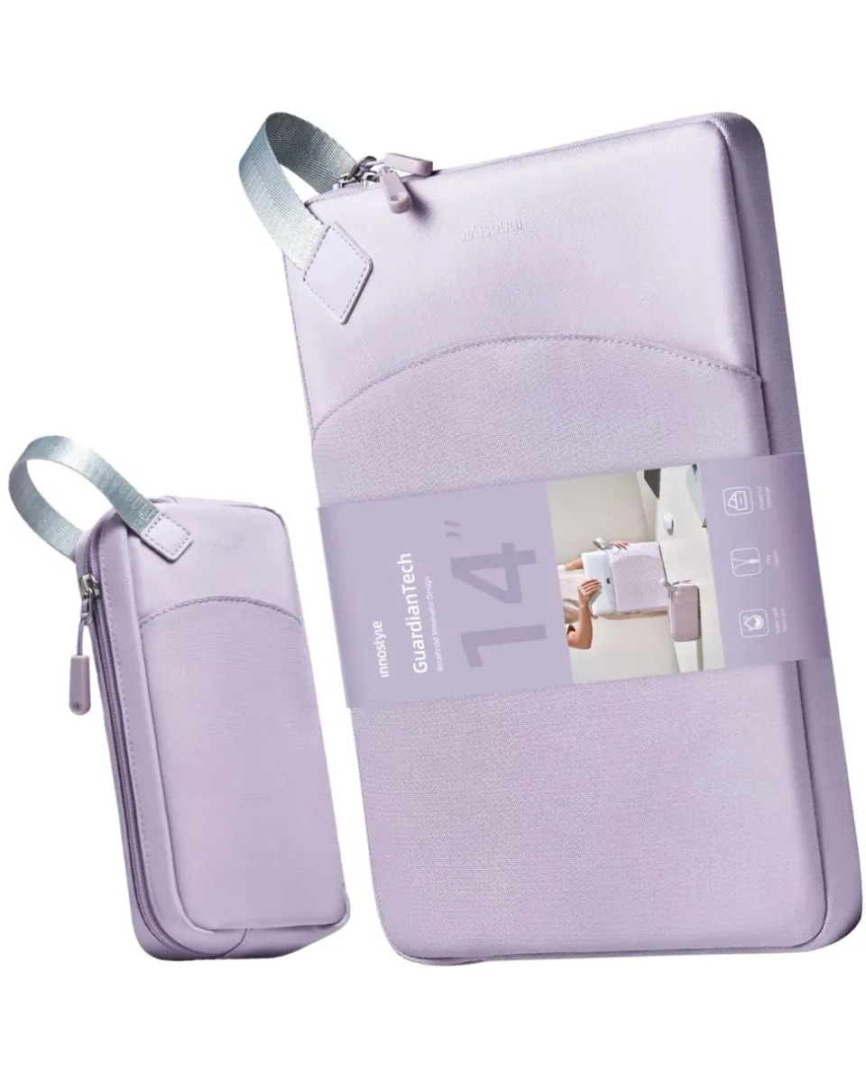Innostyle sacoche ordinateur 14 pouces noire imperméable avec pochette