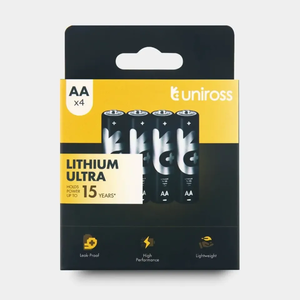 Uniross FR6 AA pile lithium ultra pack de 4