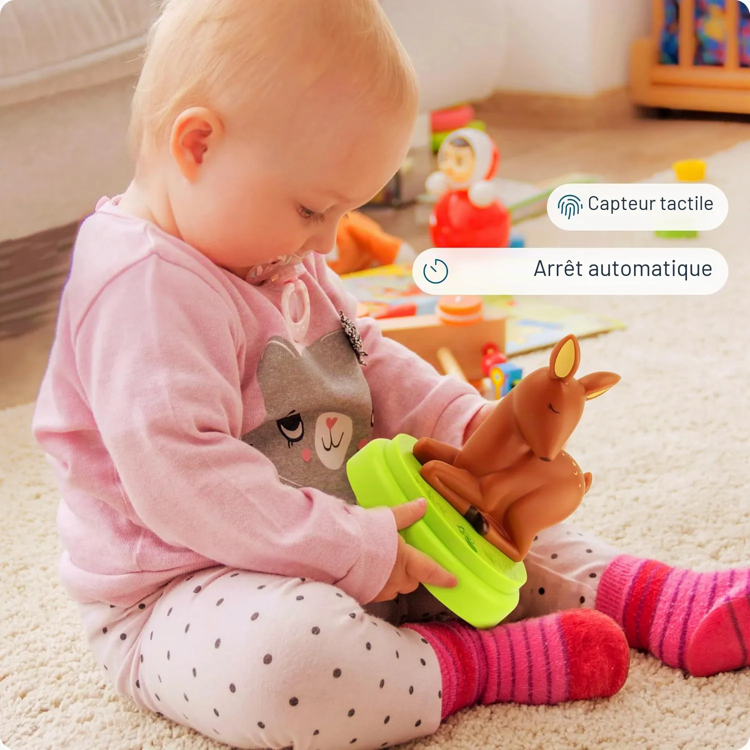 ANSMANN Biche veilleuse LED enfant tactile petit modèle