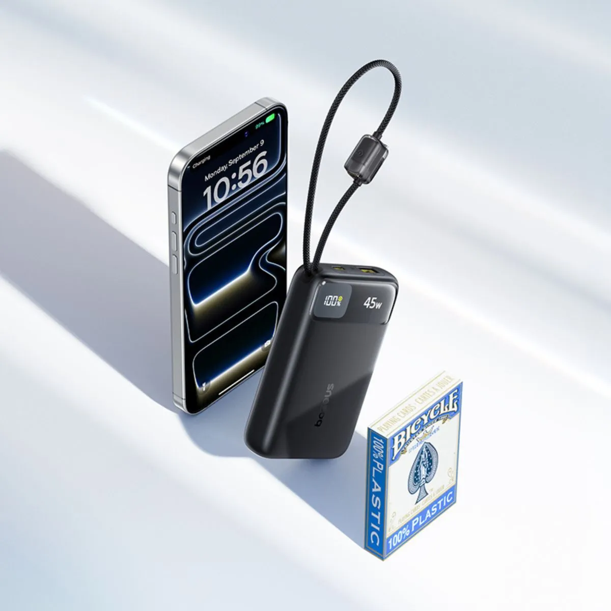 Baseus EnerFill FC11 batterie externe avec câbles 20 000 mAh 45 W noire
