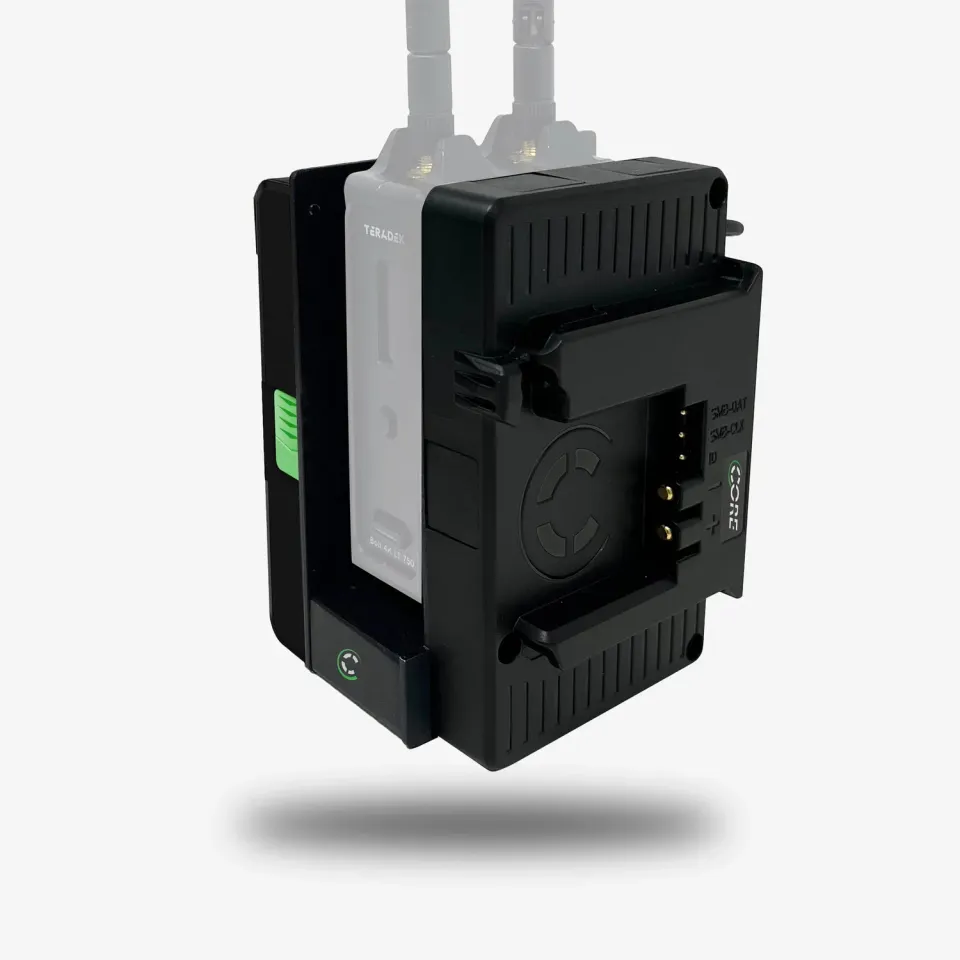 Core SWX Helix Caddy Teradek Bolt LT support V-mount 12V