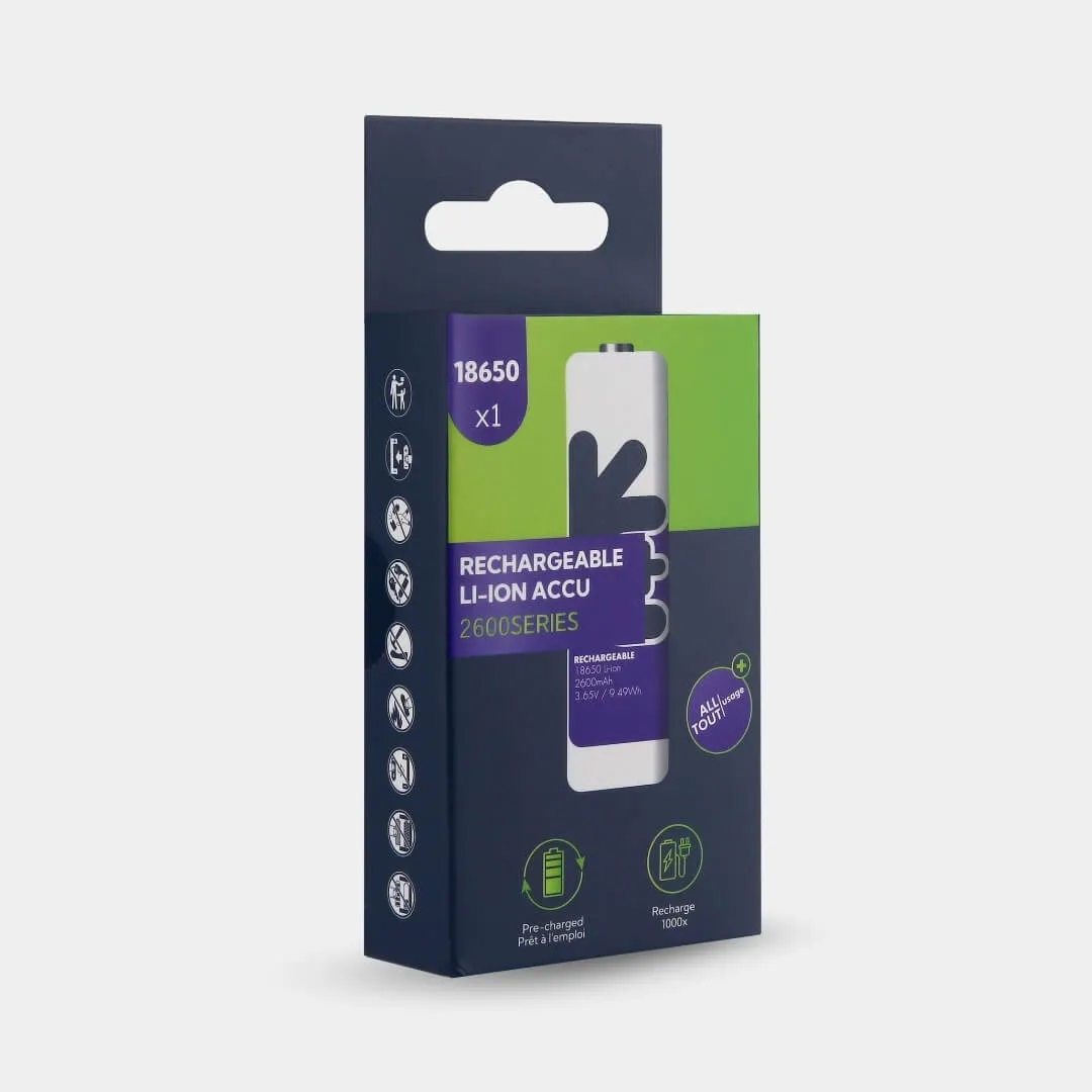 Uniross 18650 pile lithium 3,65V 2600mAh à l’unité