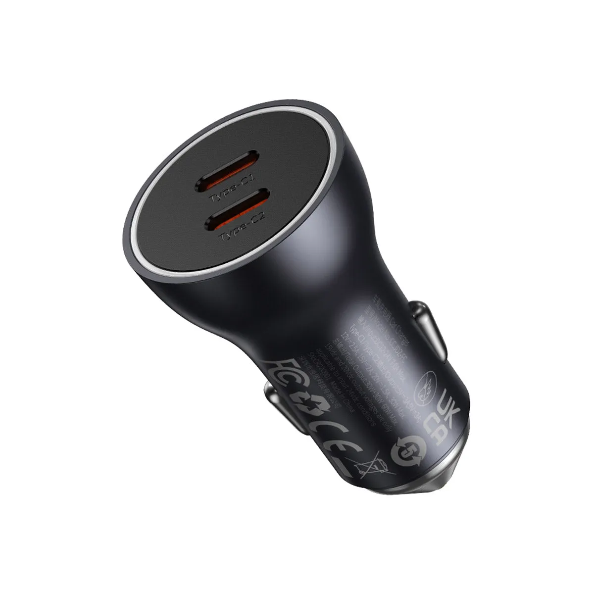 Baseus Chargeur Voiture Double USB-C 60W LED PD