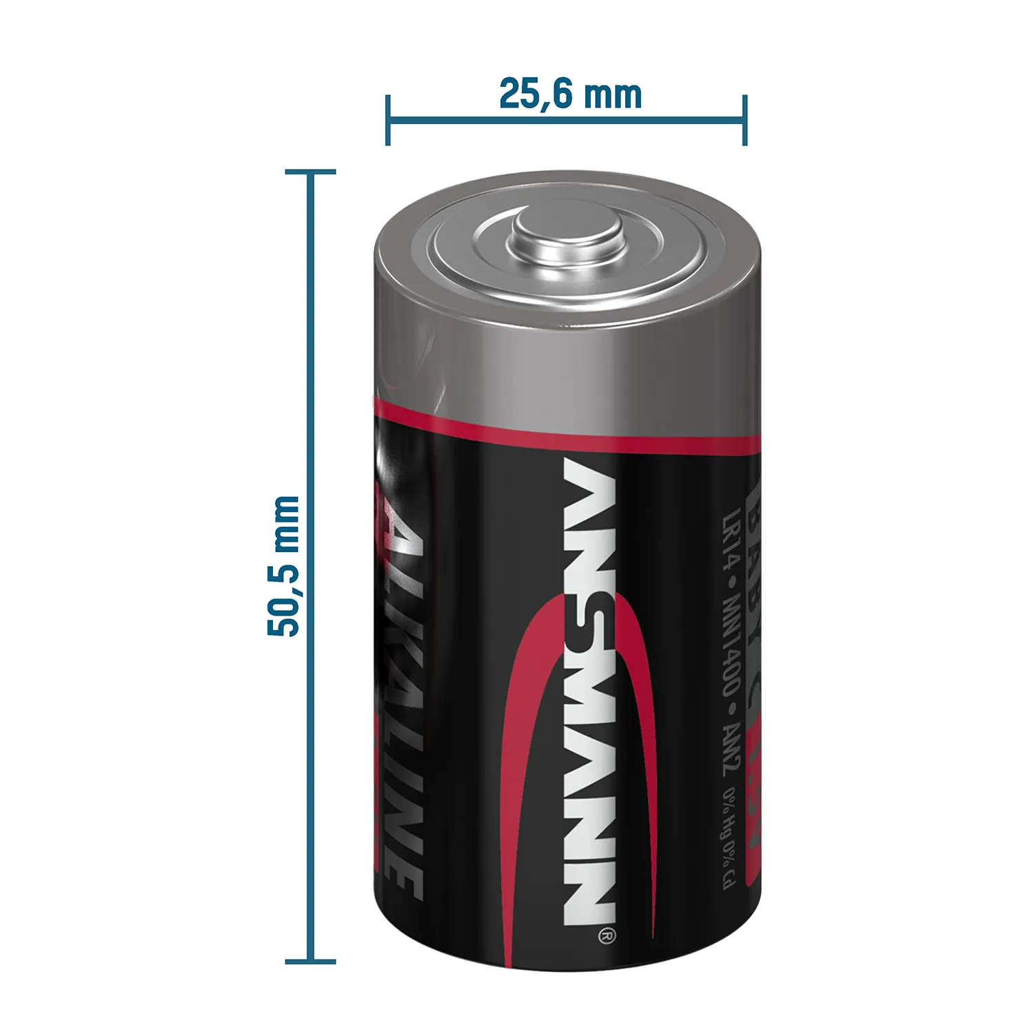 ANSMANN piles Baby C LR14 alcalines 1,5 V lot de 20