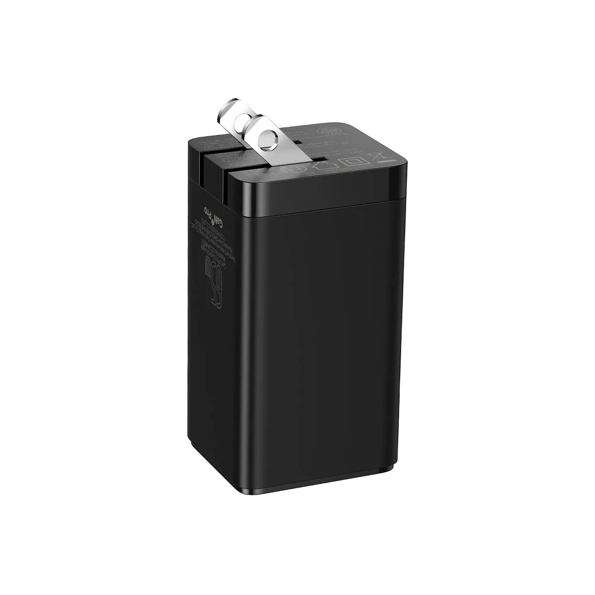Baseus GaN2 3 Ports Fast Charger 65W chargeur secteur noir